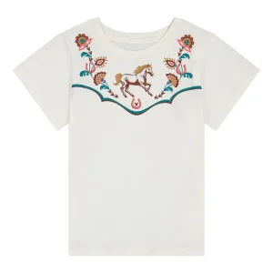 Wrangler Girl's White Horse Tee Shirt