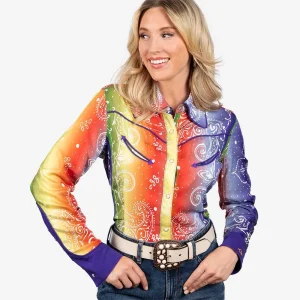 Wrangler Lainey Wilson Rainbow Bandana Top