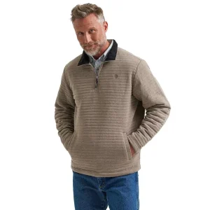 Wrangler Men's George Strait Tan 1/4 Zip Pullover
