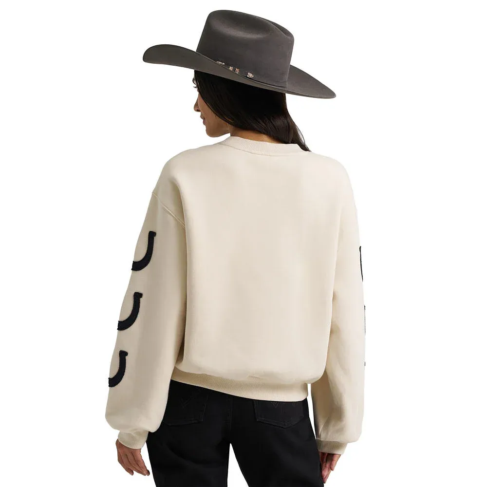 Wrangler Women's Vintage White Logo Sweatshirt - Image 2
