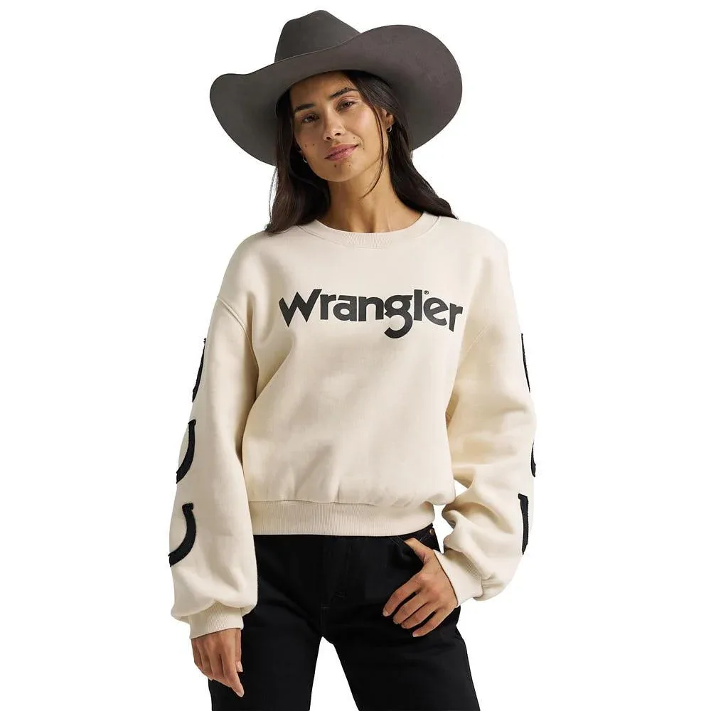 Wrangler Women's Vintage White Logo Sweatshirt