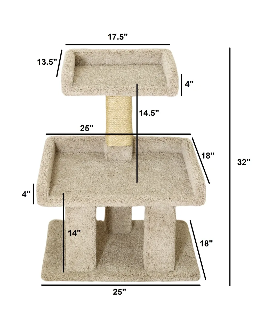 XL Cat Perch with Extra-Wide Platform for Large Cats - Image 2