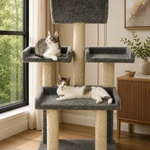 XXL Heavy-Duty Cat Tree — Solid Wood Cat Tree for Large & Multi-Cat Homes