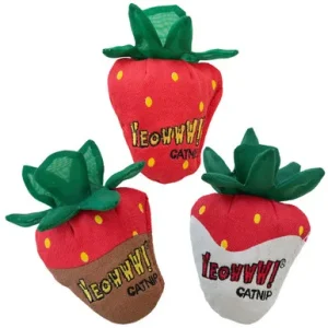 Yeowww! Strawberries Catnip Filled Cat Toy, 3