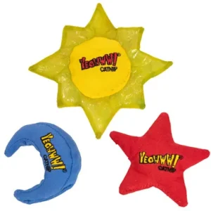 Yeowww! Sun, Moon & Stars Catnip Filled Cat Toy, 3
