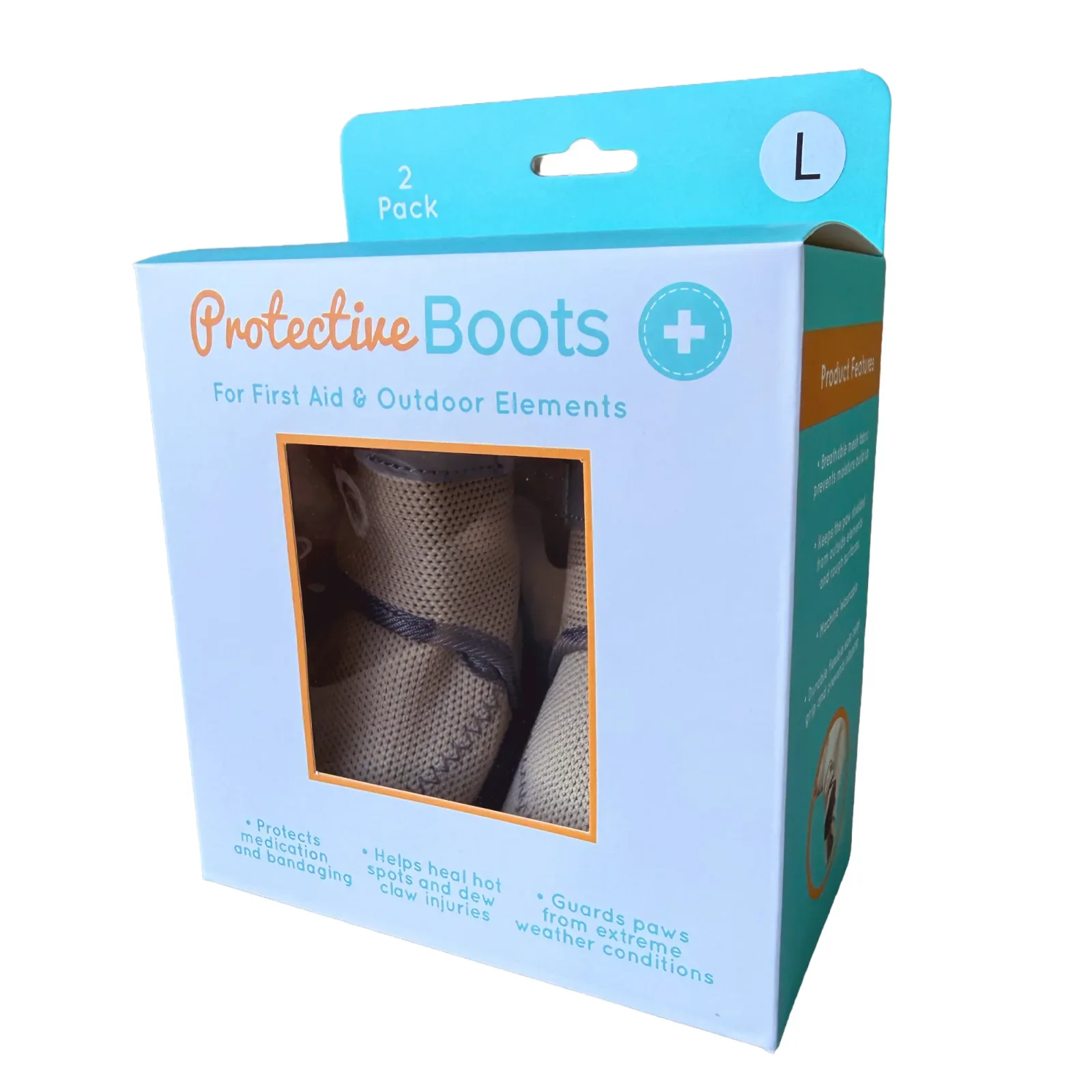 ZenPet Protective Dog Boots Large, 2 pk
