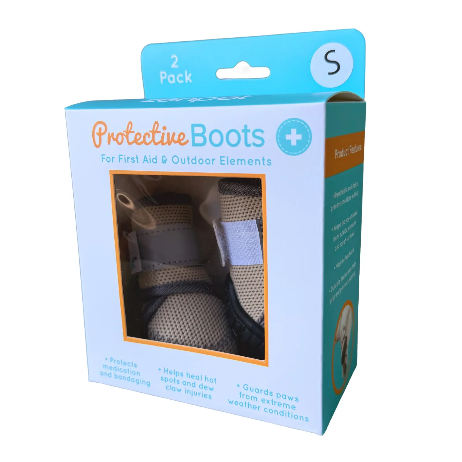 ZenPet Protective Dog Boots Small, 2 pk