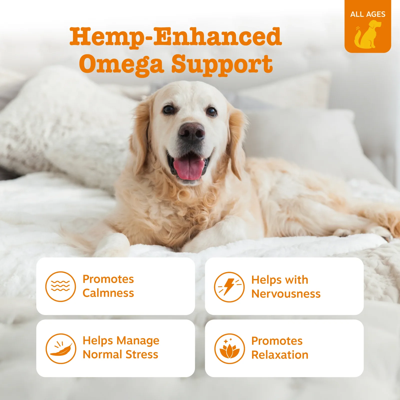 Zesty Paws Hemp Elements Calming Bites, Turkey Flavor, 90ct for Dogs - Image 2