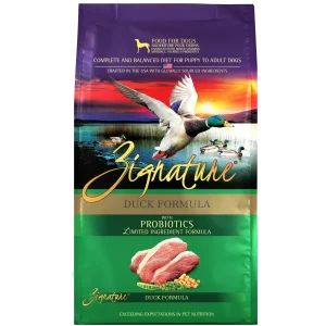 Zignature Duck Formula Dry Dog Food, 4lb
