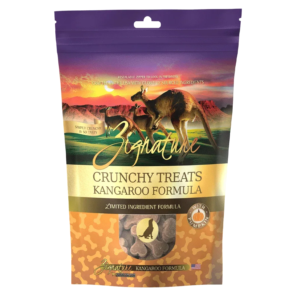 Zignature Kangaroo Biscuit Crunchy Treat For Dog, 12oz