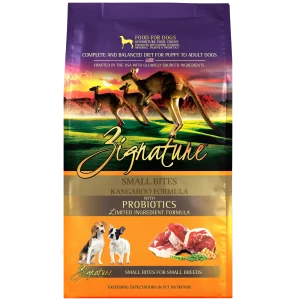 Zignature Kangaroo Formula Small Bites Dry Dog Food 4 lb