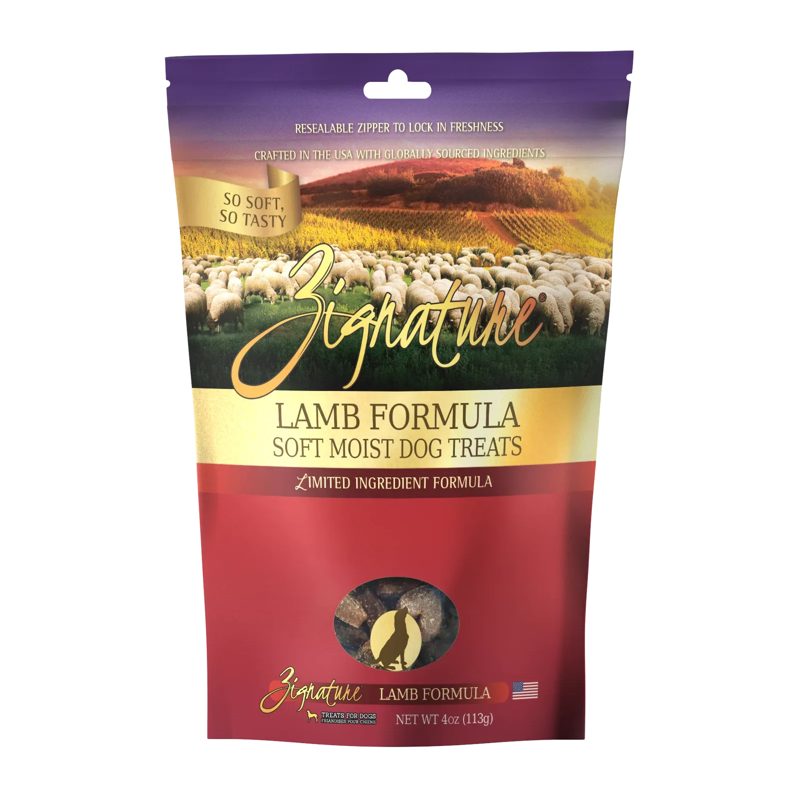 Zignature Lamb Soft Moist Treats For Dog 4 oz