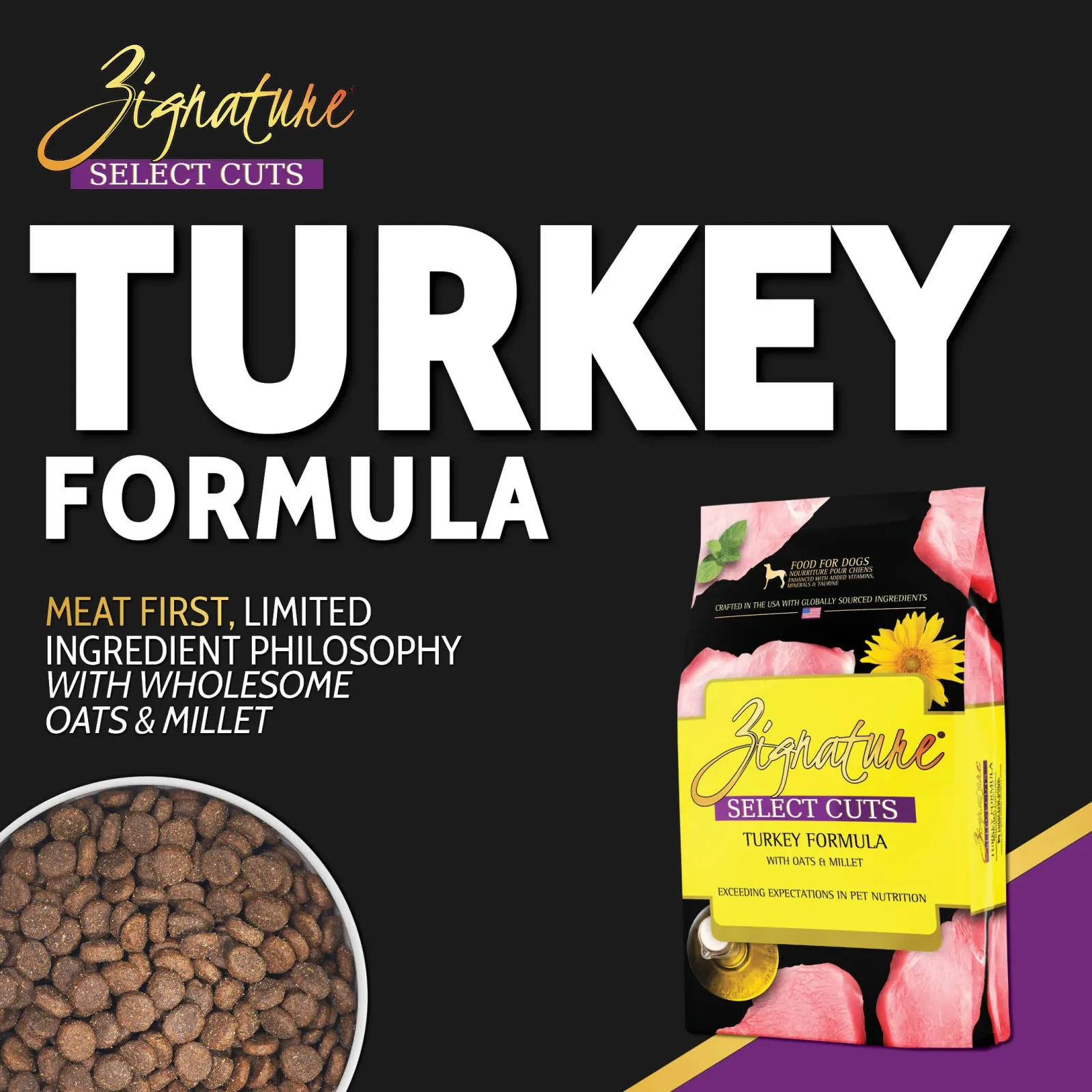 Zignature Limited Ingredient Select Cuts Turkey Formula - 4lb - Image 2