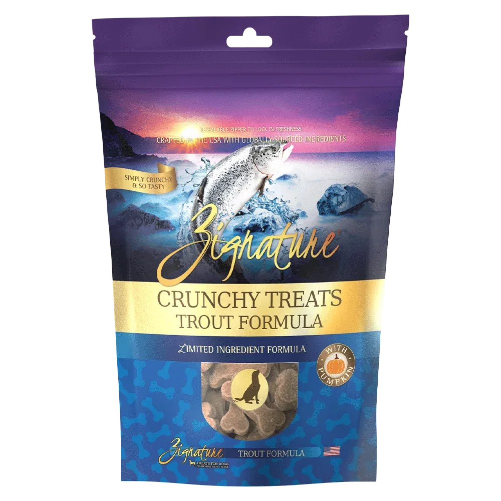 Zignature Trout Biscuit Crunchy Treats For Dog, 12oz