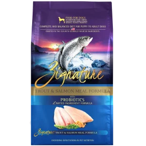 Zignature Trout & Salmon Meal Formula Dog Food 4 lb