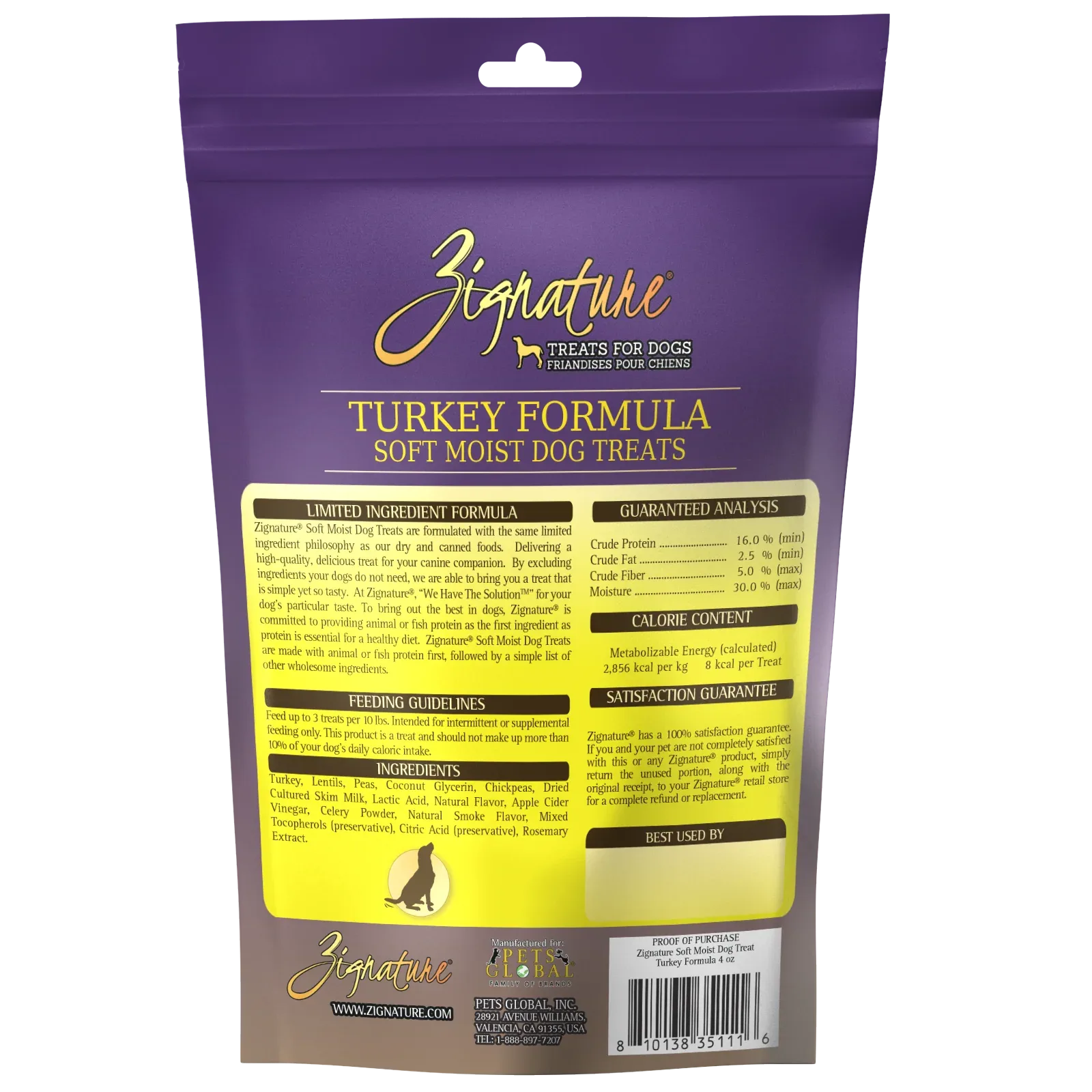 Zignature Turkey Soft Moist Treats For Dog 4 oz - Image 2