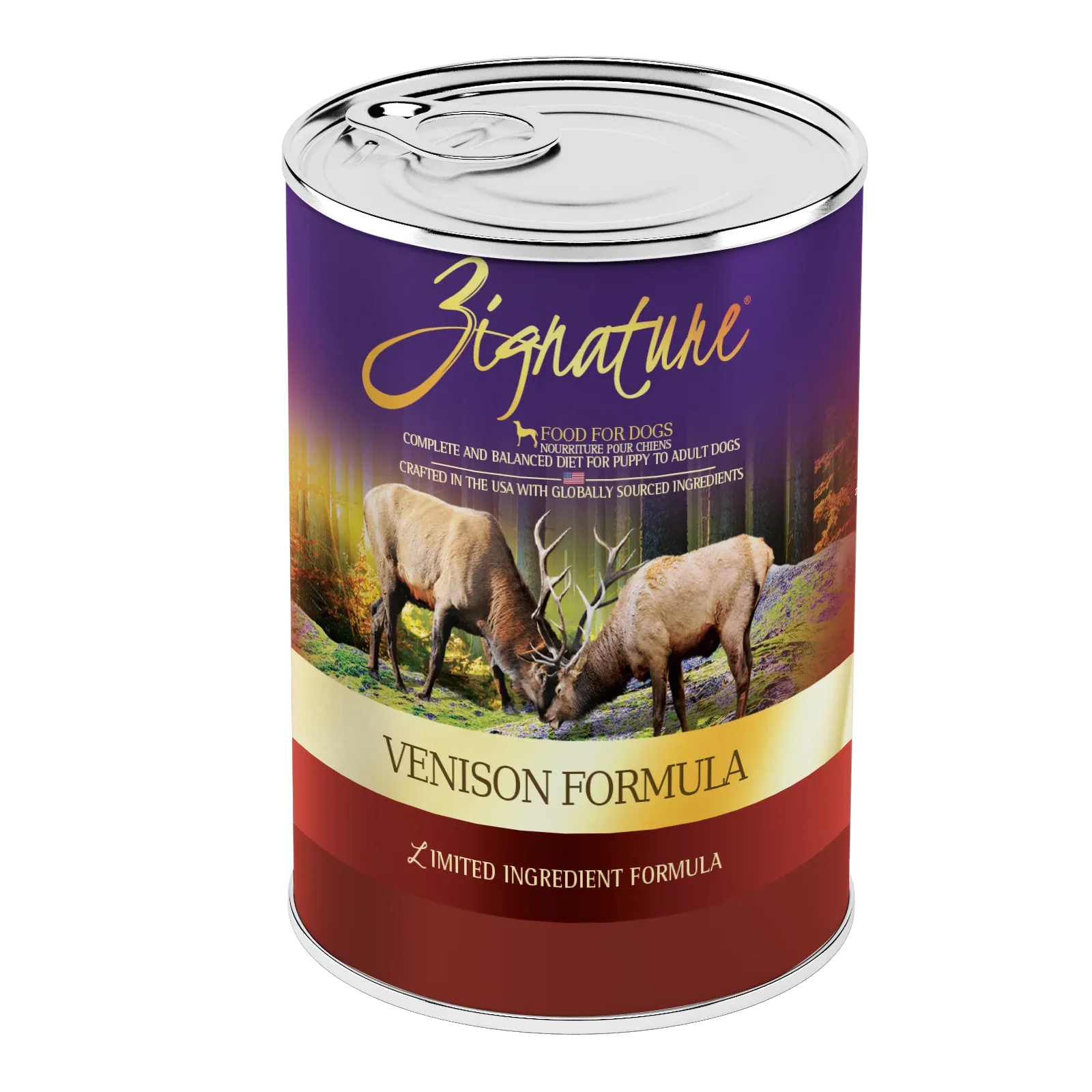 Zignature Venison Formula Dog Food 12/13 oz