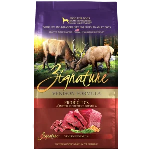 Zignature Venison Formula Dry Dog Food, 4lb