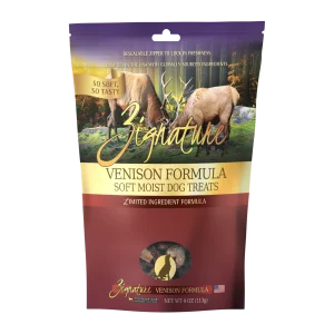Zignature Venison Soft Moist Treats For Dog 4 oz