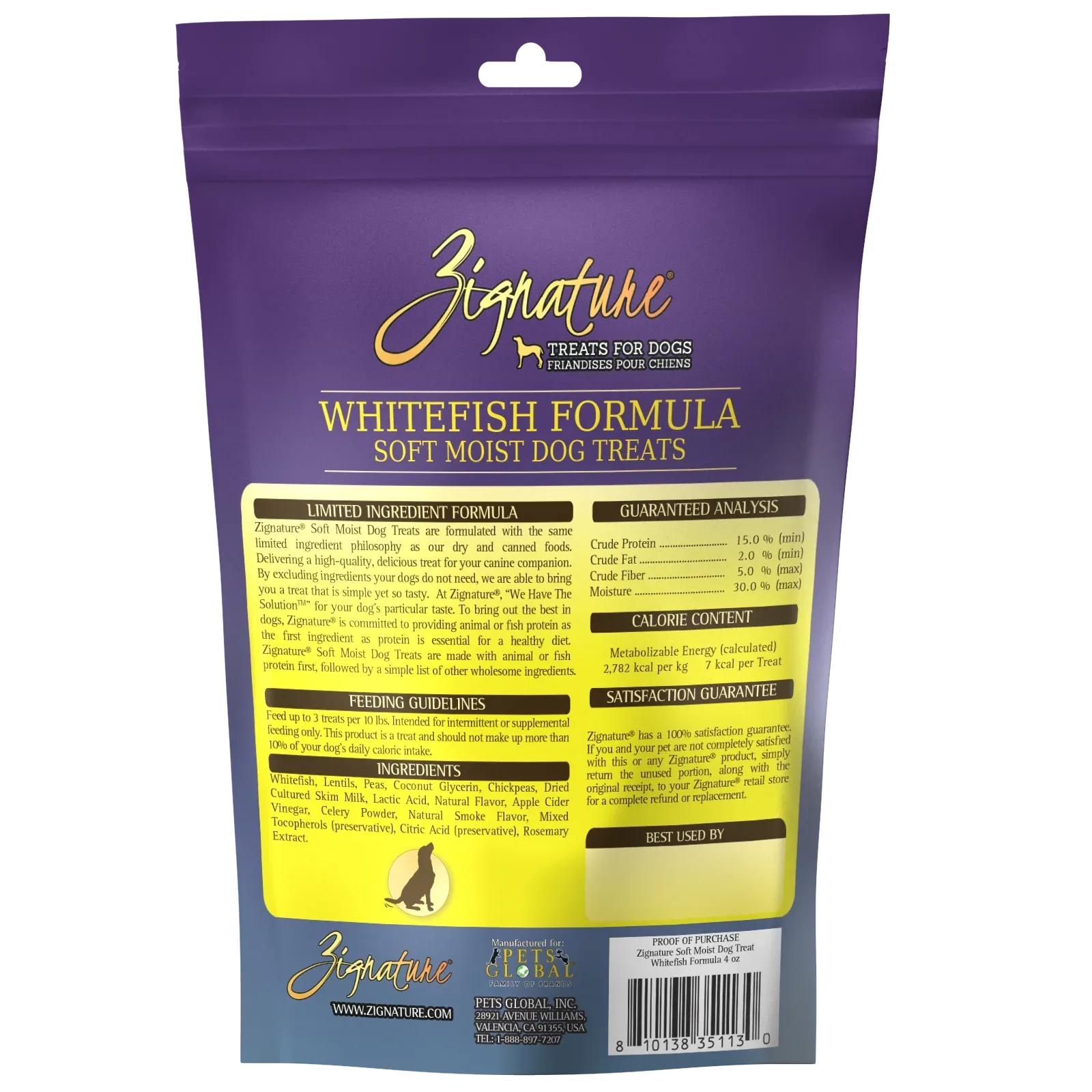 Zignature Whitefish Soft Moist Treats Dog 4 oz - Image 2