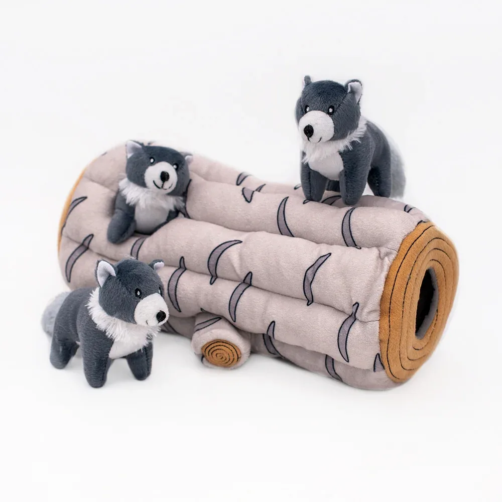 ZippyPaws Zippy Burrow Dog Toy, Arctic Wolf - Image 2