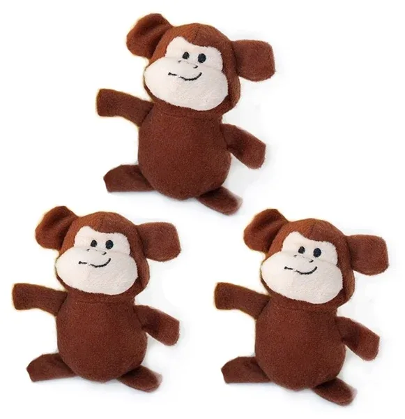 ZippyPaws Zippy Burrow Refill 3 Pack - Monkeys