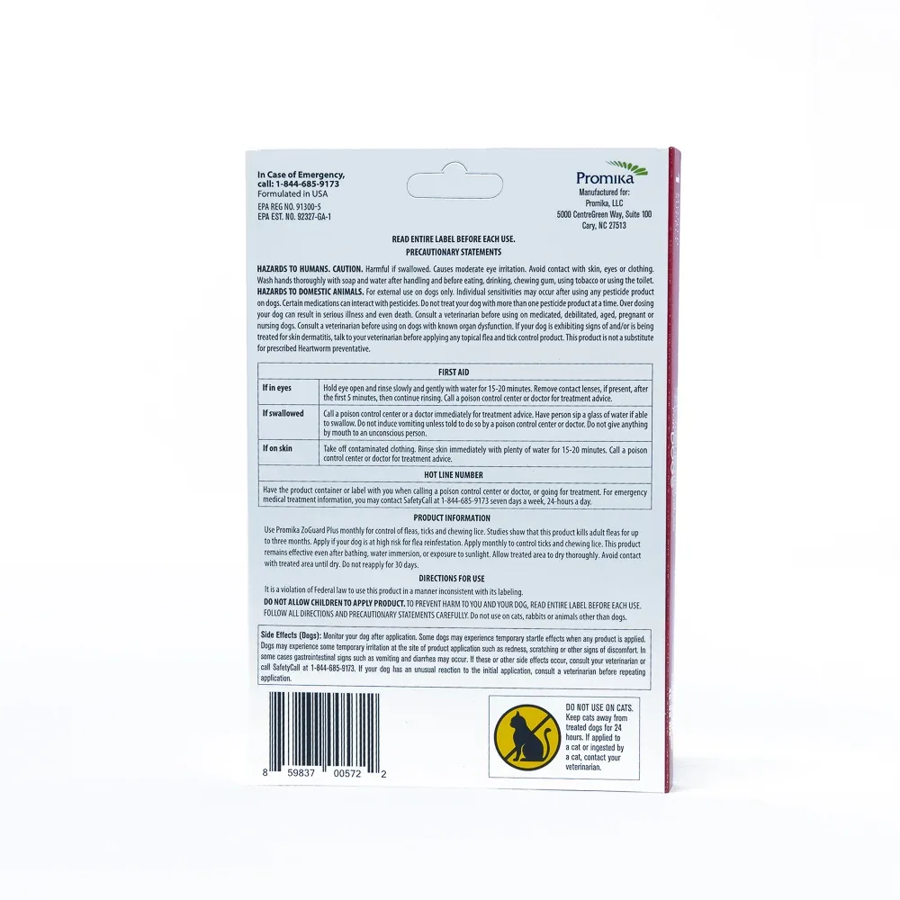 ZoGuard Plus for Dogs 45-88lb 1 Pack - Image 2