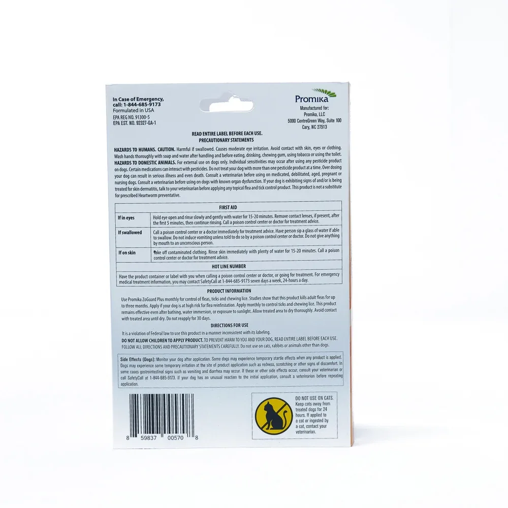 ZoGuard Plus for Dogs 5-22lbs 1 Pack - Image 2