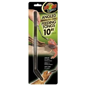 Zoo Med Angled Stainless Steel Feeding Tongs