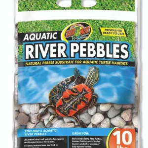 Zoo Med Aquatic River Pebble Substrate Multi-Color 10 lb
