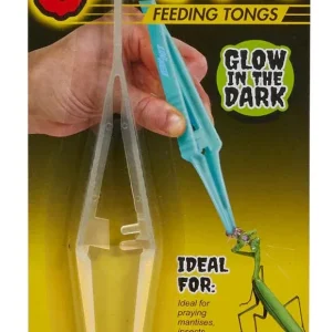 Zoo Med Creatures Feeding Tongs Glow in the Dark Blue 6 in