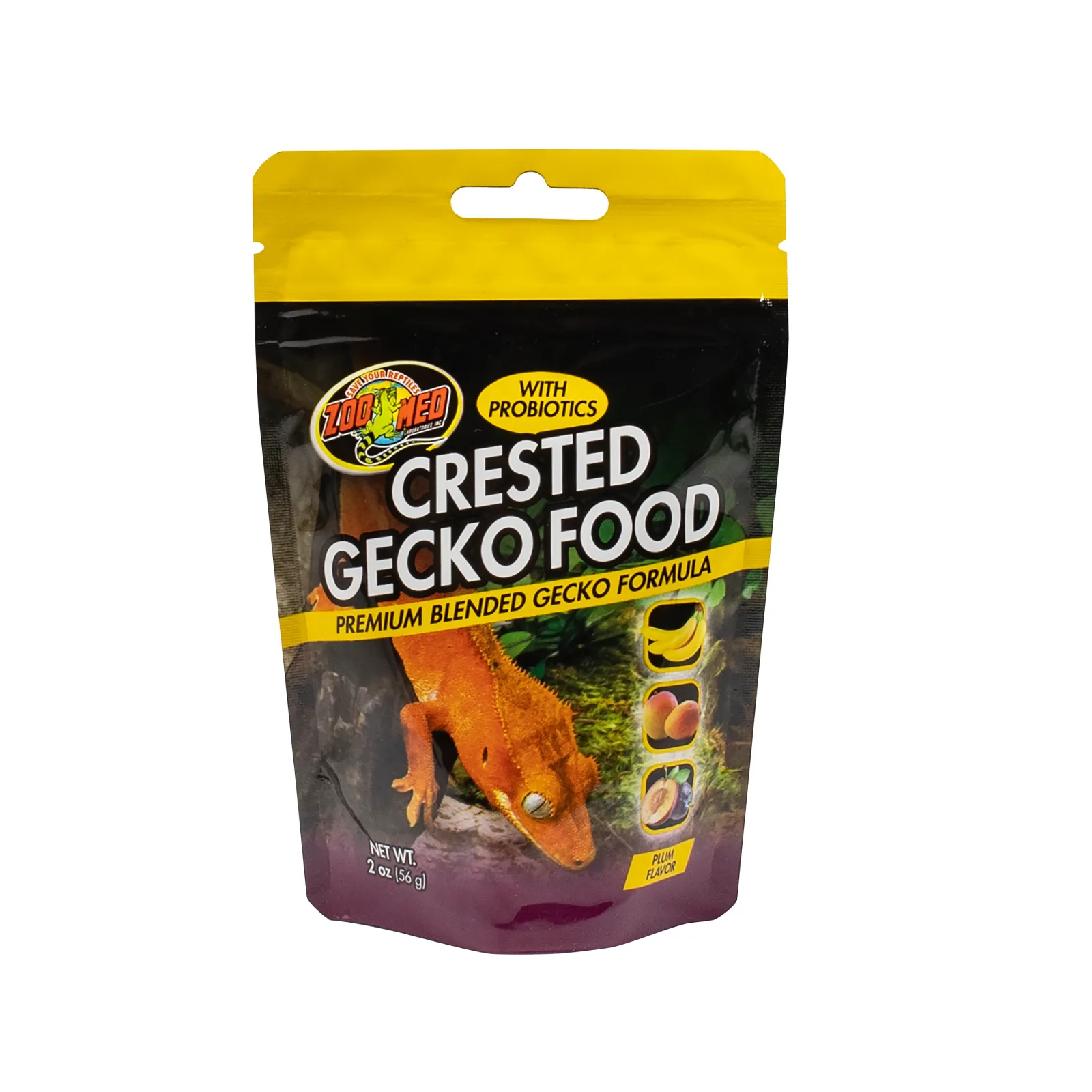 Zoo Med Crested Gecko Premium Blended Gecko Food Plum Flavor 2 oz
