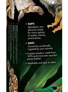 Zoo Med Eco Carpet Reptile Terrarium Carpet Tan 40 Gallon, Breeder Size, 18 Inches X 36 Inches