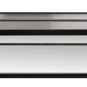 Zoo Med Low Boy Breeder Flat Aquarium Tank with Stainless Steel Screen Top Black, Clear 50 gal 48x24x10 in SD-3