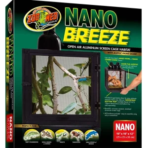 Zoo Med Nano Breeze Aluminum Screen Cage Black SM