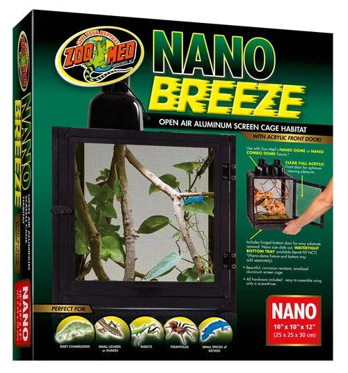 Zoo Med Nano Breeze Aluminum Screen Cage Black SM - Image 2