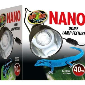 Zoo Med Nano Dome Lamp Fixture Black 4 in
