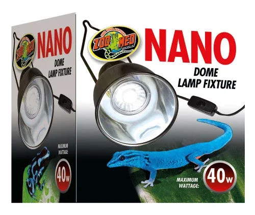 Zoo Med Nano Dome Lamp Fixture Black 4 in - Image 2