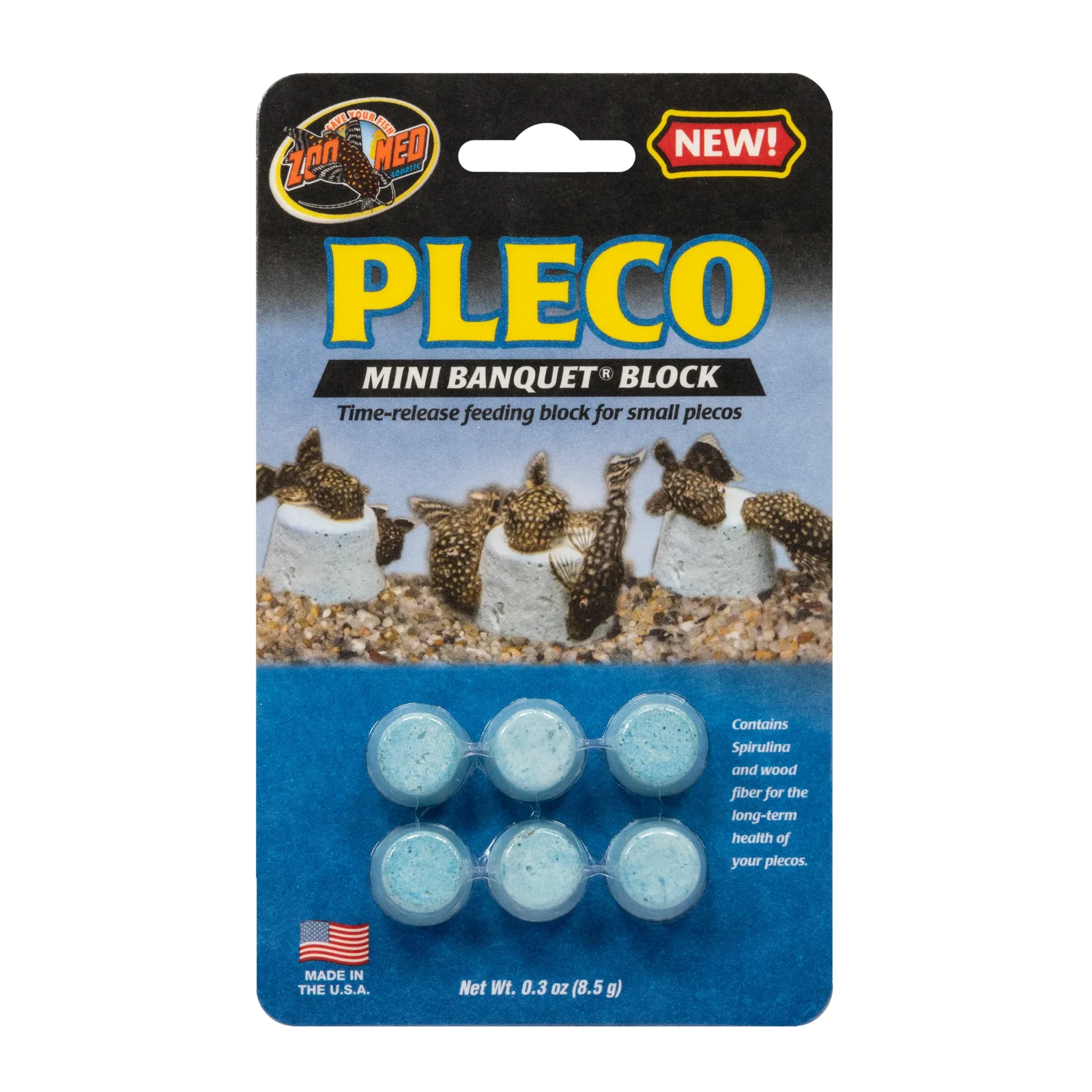 Zoo Med Pleco Banquet Fish Feeding Block Mini