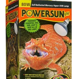 Zoo Med PowerSun UV Self-Ballasted Mercury Vapor Lamp Silver 80 Watt