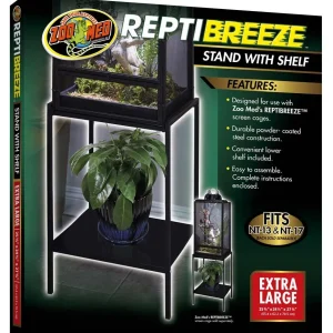 Zoo Med ReptiBreeze Stand w/Shelf Black XL