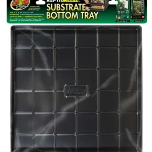 Zoo Med ReptiBreeze Substrate Bottom Tray Black 16 in x 16 in (D)