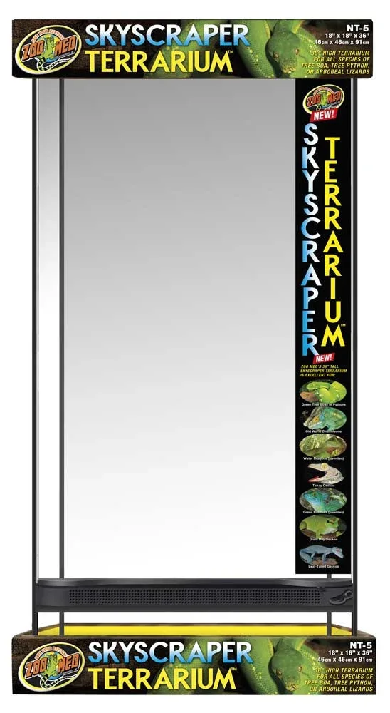 Zoo Med Skyscraper Terrarium Black, Clear 36 in SD-3