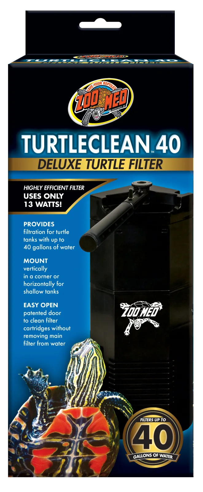 Zoo Med TurtleClean 40 Deluxe Filter 40 gal