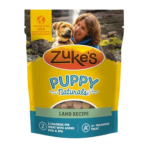 Zuke’s Puppy Naturals Bag of Soft Puppy Treats for Training, Natural Dog Treats Bites With Lamb Recipe – 5 oz. Bag