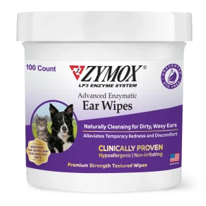 Zymox Advanced Enzymatic Ear Wipes for Cats & Dogs 100 ct
